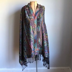 72”x27” Beautiful Woven Shawl Wrap Scarf NWOT